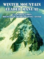 Cover of: Winter Mountain Leader Manual by United States Marine Corps