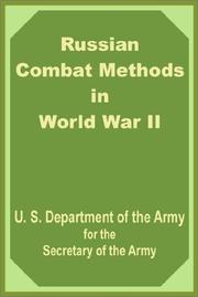 Cover of: Russian Combat Methods in World War II