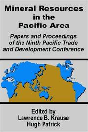 Cover of: Mineral Resources in the Pacific Area: Papers and Proceedings of the Ninth Pacific Trade and Development Conference
