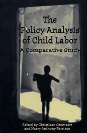 Cover of: The Policy Analysis of Child Labor: A Comparative Study