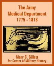 Cover of: The Army Medical Department  1775 - 1818