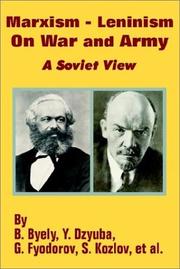 Cover of: Marxism - Leninism on War and Army by B. Byely, Y. Dzyuba