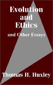 Cover of: Evolution and Ethics and Other Essays by Thomas Henry Huxley