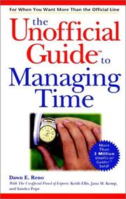 Cover of: The unofficial guide to managing time