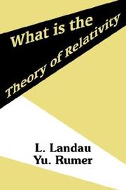 Cover of: What Is the Theory of Relativity