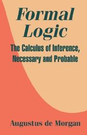 Cover of: Formal Logic by Augustus De Morgan