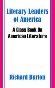 Cover of: Literary Leaders of America: A Class-Book on American Literature