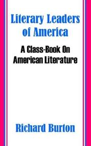 Cover of: Literary Leaders of America by Richard Burton undifferentiated