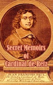 Cover of: Secret Memoirs of Cardinal De Retz