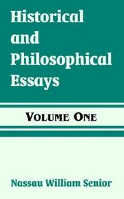 Cover of: Historical And Philosophical Essays