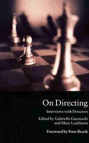 Cover of: On directing: interviews with directors