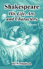 Cover of: Shakespeare: His Life, Art, And Characters