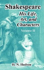 Cover of: Shakespeare: His Life, Art, And Characters