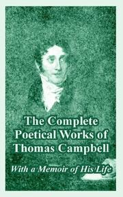 Cover of: The Complete Poetical Works of Thomas Campbell