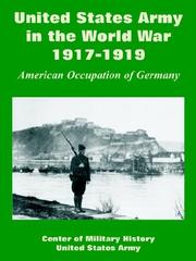 Cover of United States Army in the World War, 1917-1919 by center of military history.,u.s. army