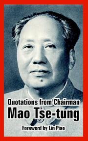 Cover of: Quotations from Chairman Mao Tse-tung