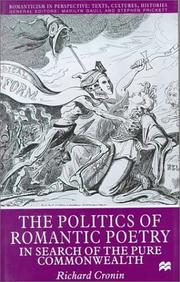 Cover of: The politics of romantic poetry by Richard Cronin