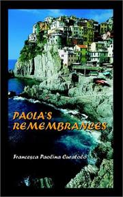 Cover of: PAOLA'S REMEMBRANCES