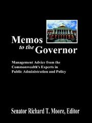 Cover of: Memos to the Governor | Richard T. Moore