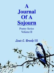 Cover of: A Journal Of A Sojourn: Poetry Series Volume II