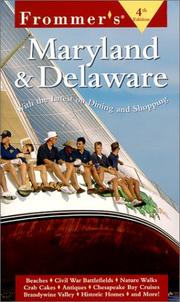 Cover of: Frommer's Maryland & Delaware (Frommer's Maryland & Delaware, 4th ed)