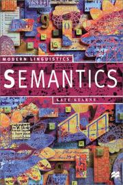 Cover of: Semantics by Kate Kearns