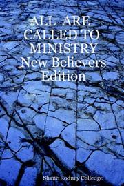 Cover of: ALL ARE CALLED TO MINISTRY New Believers Edition