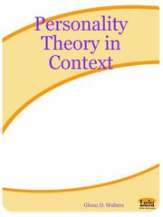 Cover of: Personality Theory in Context