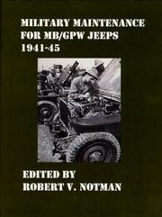 Cover of: Military Maintenance for MB/GPW Jeeps 1941-45
