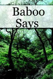 Cover of: Baboo Says by Tony Hanes 