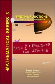 Special Functions and Orthogonal Polynomials by Refaat El Attar