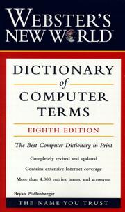 Cover of: Webster's New World Dictionary of Computer Terms, 8th Edition (Dictionary) by Bryan Pfaffenberger, Bryan Pfaffenberger