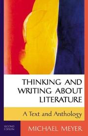 Thinking and writing about literature cover