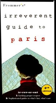 Cover of: Frommer's Irreverent Guide to Paris (Frommer's Irreverent Guides Paris)