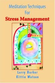 Cover of: Meditation Techniques for Stress Management