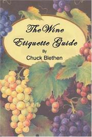 Cover of: The Wine Etiquette Guide