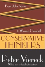 Cover of: Conservative Thinkers | Peter Viereck