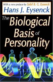 Cover of: The biological basis of personality