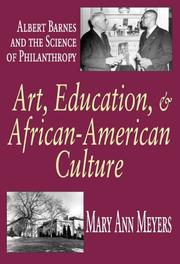 Cover of: Art, Education, and African-American Culture by Mary Ann Meyers