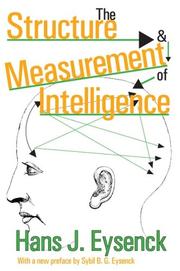Cover of: The Structure and Measurement of Intelligence
