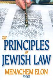 Cover of: The Principles of Jewish Law