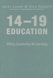 Cover of: 14-19 Education: Policy, Leadership and Learning