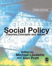 Cover of: Social Policy: Theories, Concepts and Issues