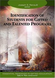 Cover of: Identification of students for gifted and talented programs
