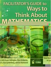 Cover of: Facilitator's guide to ways to think about mathematics