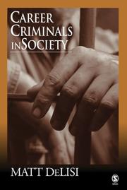 Cover of: Career Criminals in Society