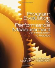 Cover of: Program Evaluation and Performance Measurement | James C. McDavid