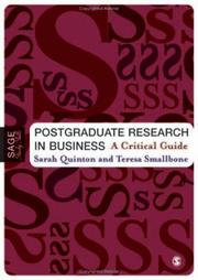 Cover of: Postgraduate Research in Business: A Critical Guide