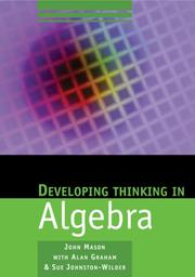 Cover of: Developing thinking in algebra