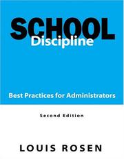 Cover of: School Discipline: Best Practices for Administrators